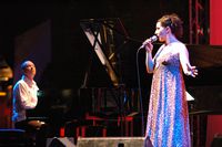 Libby Hammer and Russell Holmes at Villa Celimontana, Italy, 2006