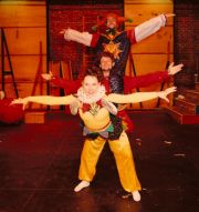Libby rehearsing for Barnum, circa 1989