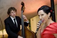 Bassist Nick Abbey and Libby snapped at a corporate function by photographer Christian Sprogoe in 2010