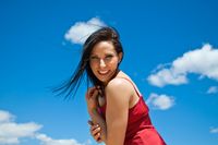 Libby Hammer with blue sky Libby Hammer with blue sky